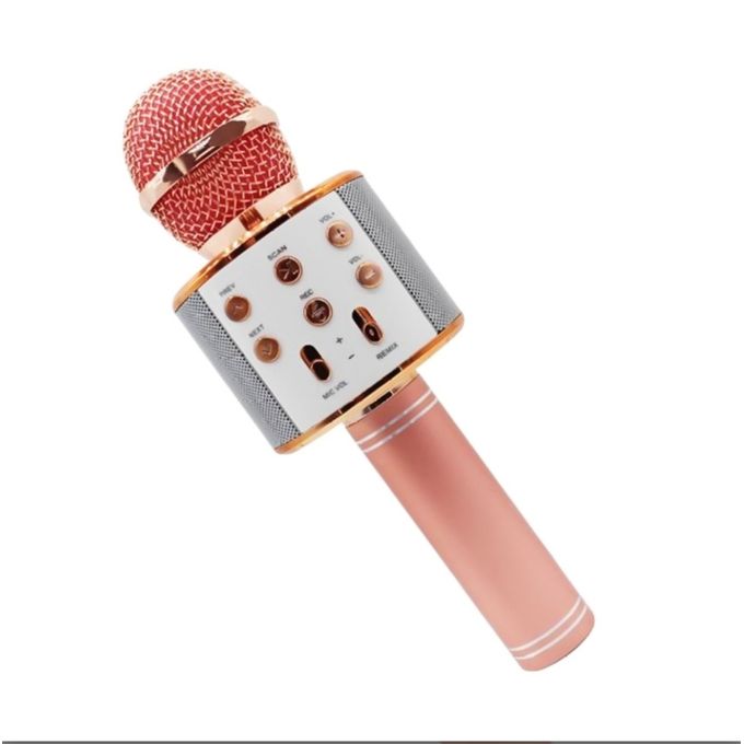 microphone haut-parleur bluetooth ws-858 Rose