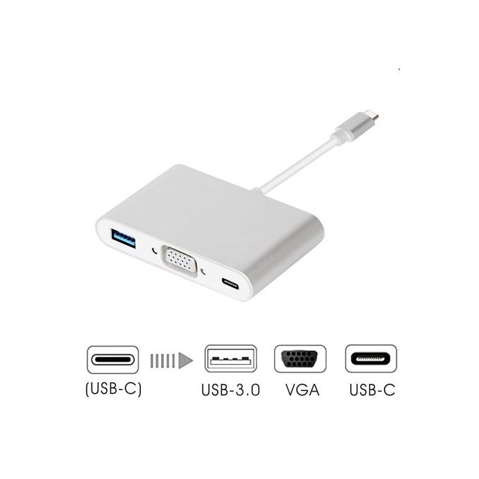 ADAPTATEUR USB TYPE C VERS HDMI / USB 3.0 / USB-C - Tunewtec Tunisie