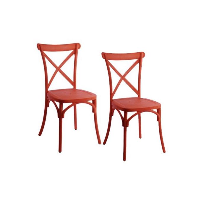 Sofpince Lot de 2 chaises - METALLICA - Rouge image 0