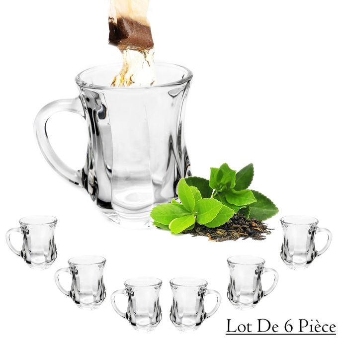 Verre à thé / verre à thé turc / verre à thé marocain / lot de 6 pièces