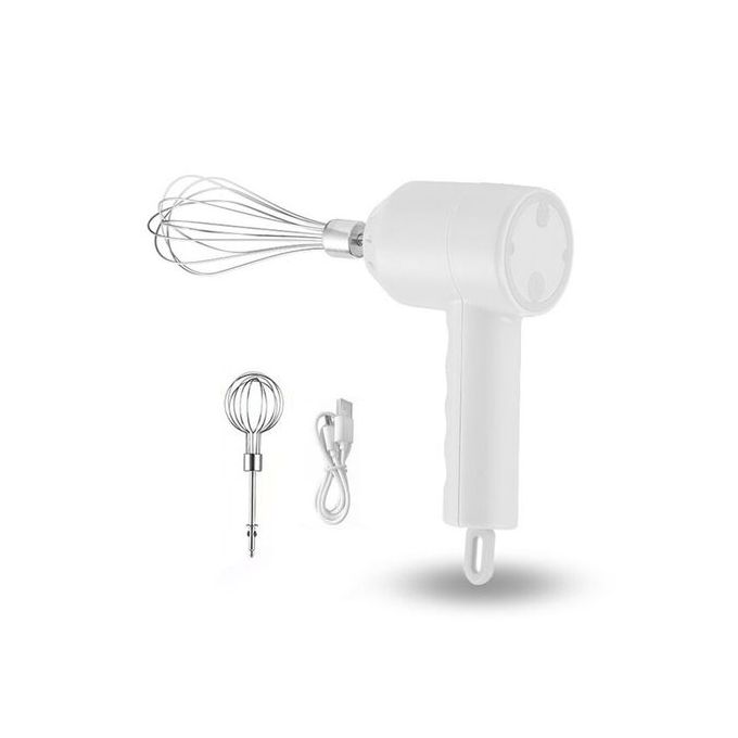 Generic Batteur A Oeuf - Electrique Rechargeable - USB - Acier Inoxydable -  Blanc - Prix pas cher