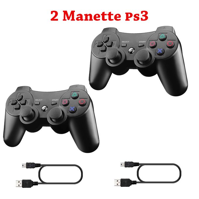 Manette Sans Fil PS3 Bluetooth Haute Performance à Double Vibration​ Six  Axes pour Playstation 3