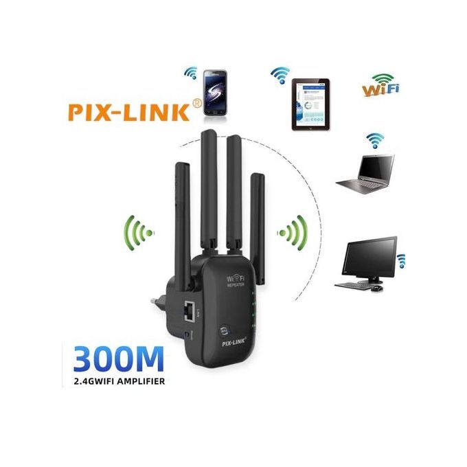 Pix Link Répéteur Réseau WiFi - Amplificateur signal - 4x Antennes à prix  pas cher
