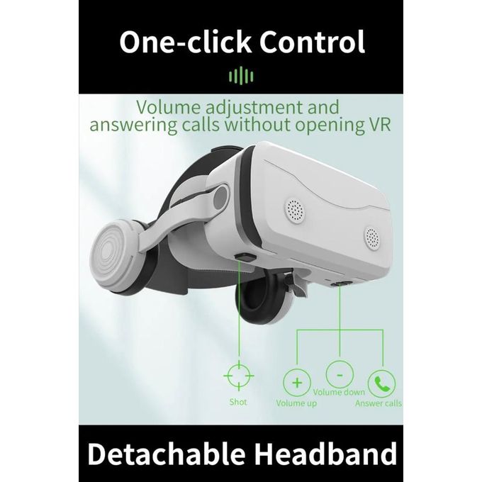 Slide  #4 VR SHINECON Lunettes de réalité virtuelle 3d, avec casque, pour téléphone portable de 4.5 à 7.0 pouces
