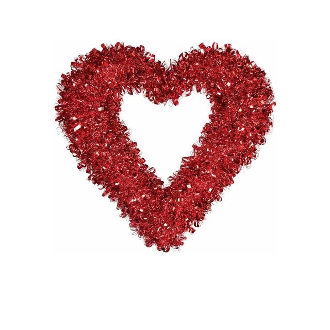 Couronne de Saint Valentin coeur rouge rose 18 pouces, accroche