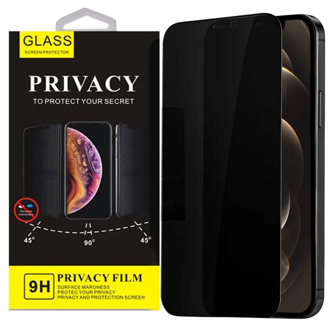 Pack de 2 Films Protection Ecran 9H Pour iPhone 14 Pro Max Antichoc et  Anti-explosion - Verre Trempé - Teinté Anti Espion