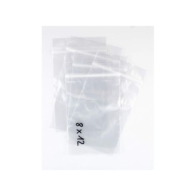 Emballage Services 100 Sachets 12 x 18 cm - Alimentaire - Fermeture ZIP -  Transparent à prix pas cher